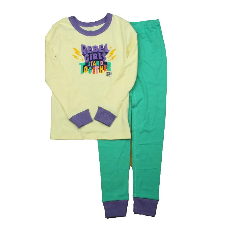Mightly Girls Ivory | Turquoise 2-piece Pajamas Sophisticated Men's 