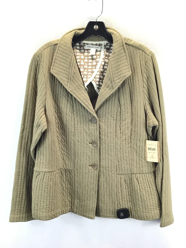 Blazer By Coldwater Creek In Tan, Size: 16 Confident Men's High