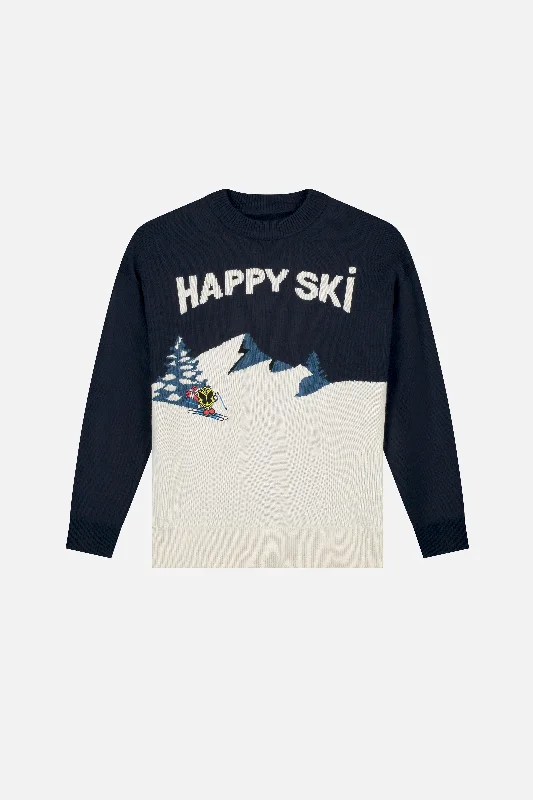 HAPPICON SKI KNITTED SWEATSHIRT Polished Men's Silk