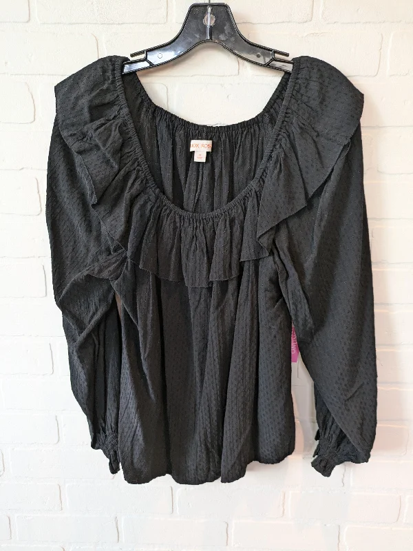 Top Long Sleeve By Knox Rose In Black, Size: M Bohemian Men's Free