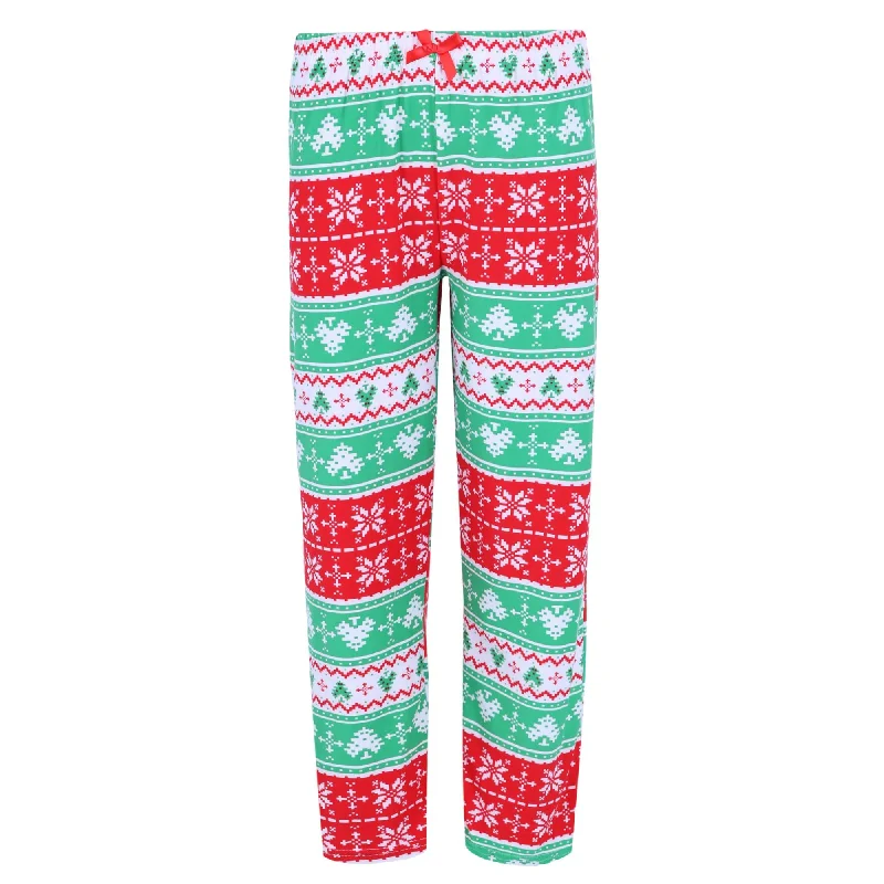 Girl's Fairisle Pajama Pants Cozy Men's Winter