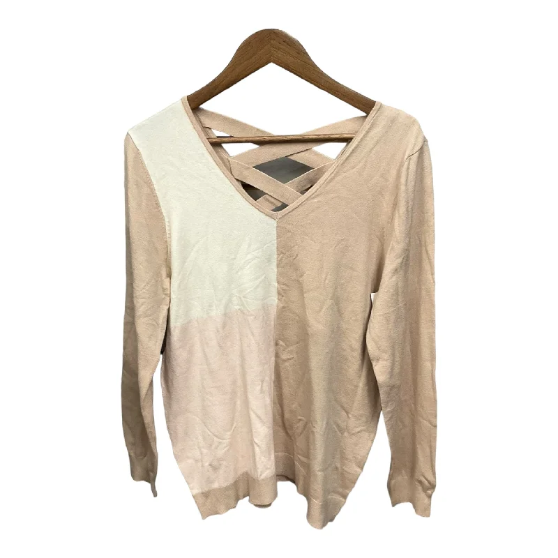 Top Long Sleeve By Clothes Mentor In Multi-colored, Size: Xxl Monochromatic Office Style