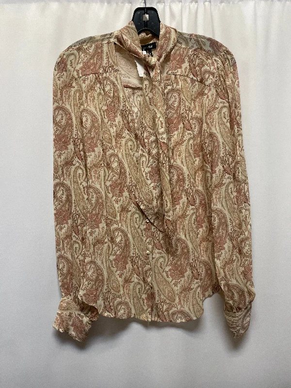 Top Long Sleeve By Paige In Tan, Size: L Dapper Men's Bow