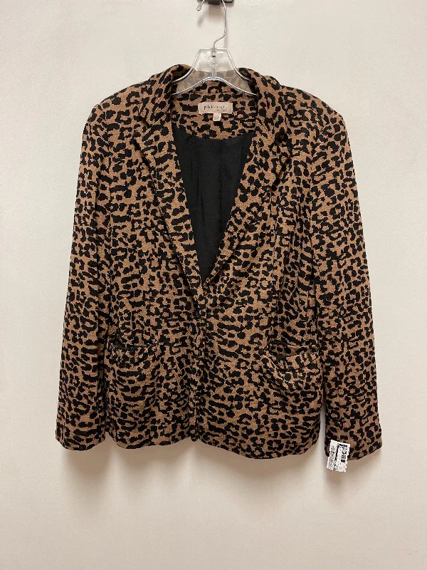 Blazer By Philosophy In Animal Print, Size: L Trendy Men's Scandinavian