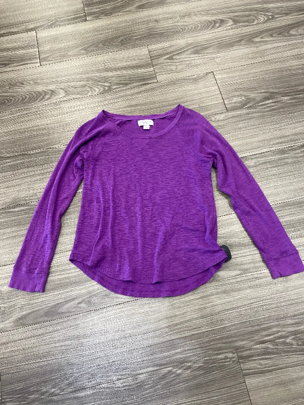 Top Long Sleeve By Liz Claiborne In Purple, Size: M Dynamic Men's Moto