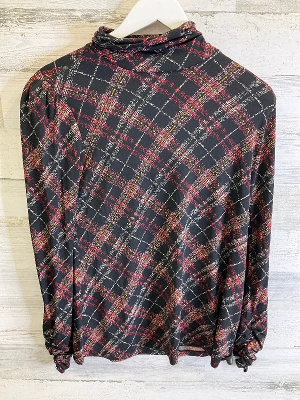 Top Long Sleeve By Susan Graver In Black & Red, Size: Xs Refined Men's European