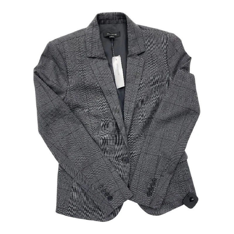 Blazer By Ann Taylor In Grey, Size: 2 Laid
