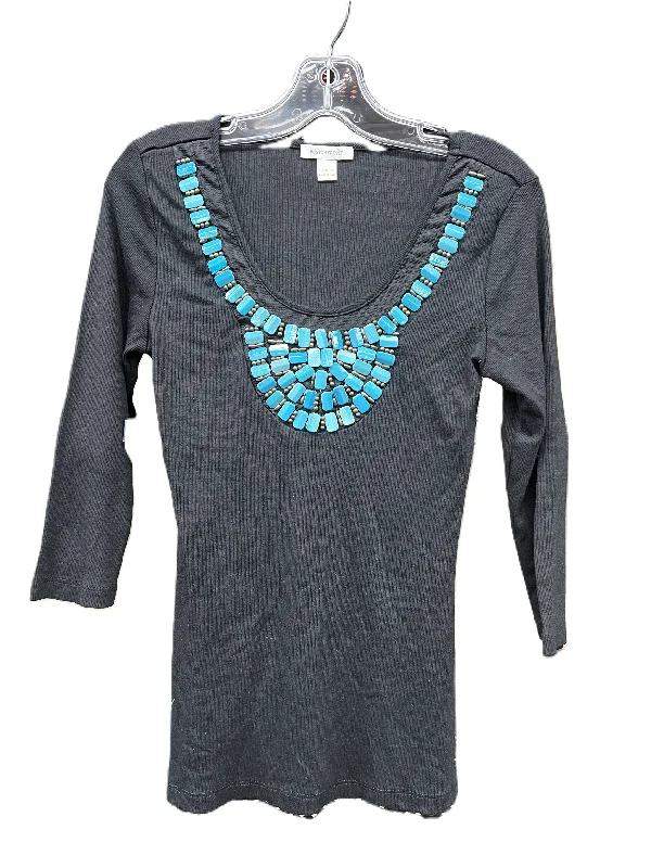 Top 3/4 Sleeve By Boston Proper In Black, Size: Xs Adventure