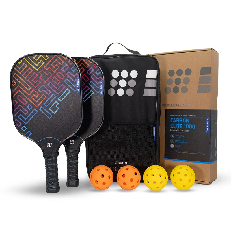 Toby's Pro Carbon Elite 1000 Pickleball Set Luxurious Men's High