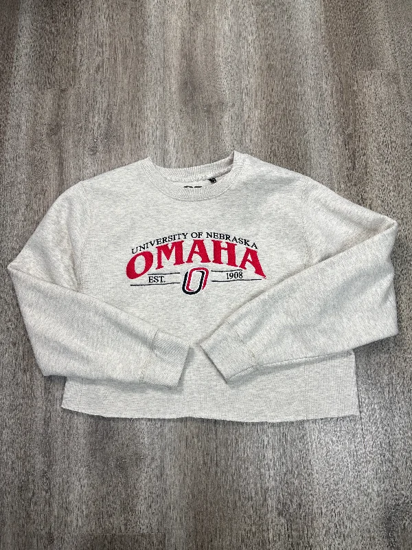 Sweatshirt Crewneck By UNO In Grey & Red, Size: L Sleek Men's Contemporary 