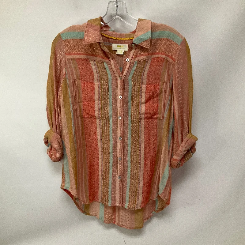 Top Long Sleeve By Maeve In Multi-colored, Size: Xs Tailored
