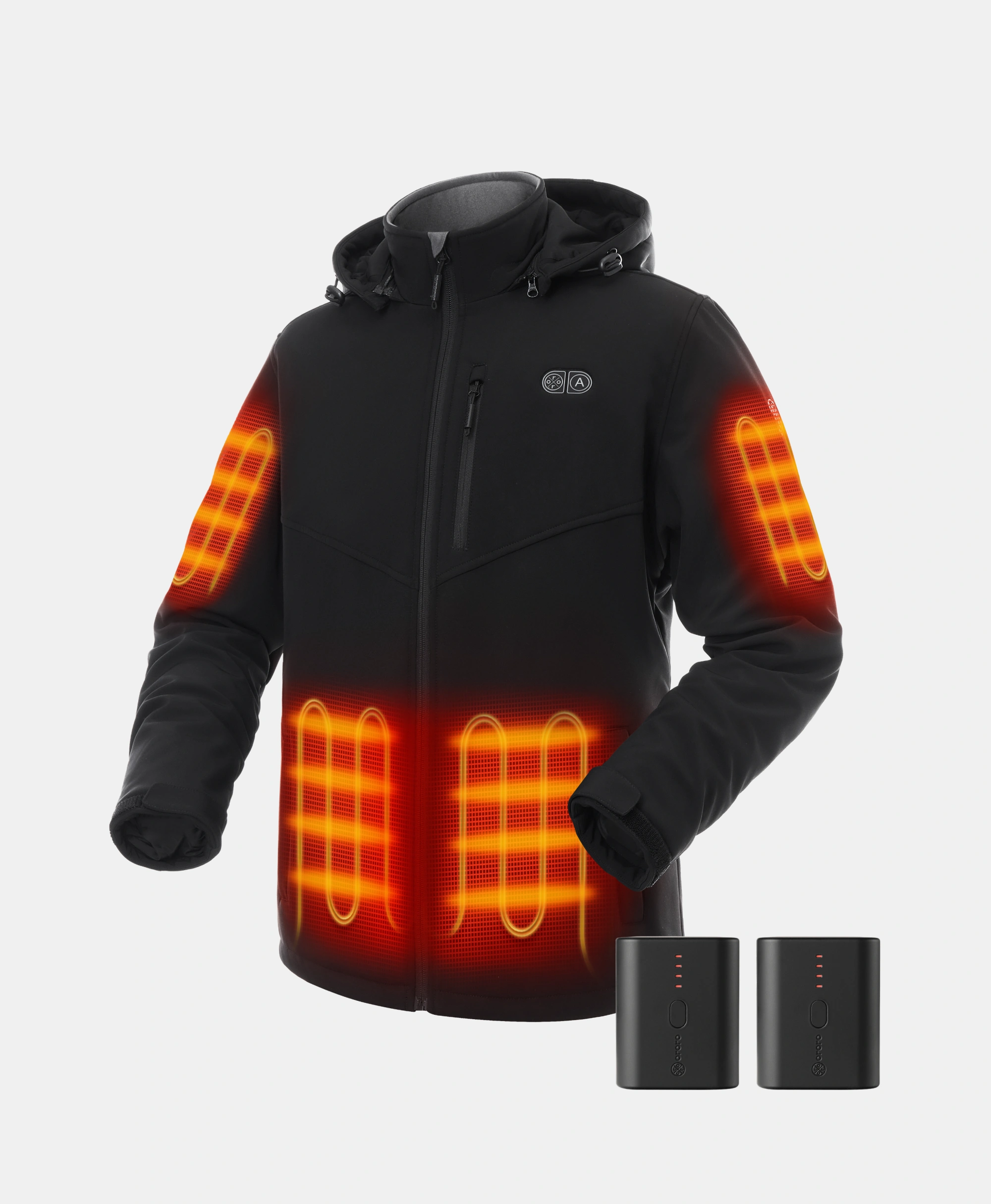 Bundle Deal - Men's Heated Dual Control Jacket (Pocket Heating) & Extra Mini 5K Battery Stylish Men's Neon