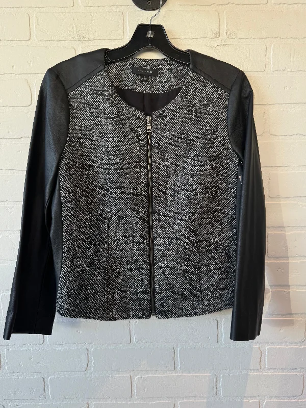 Blazer By Ann Taylor In Black & White, Size: M Tailored