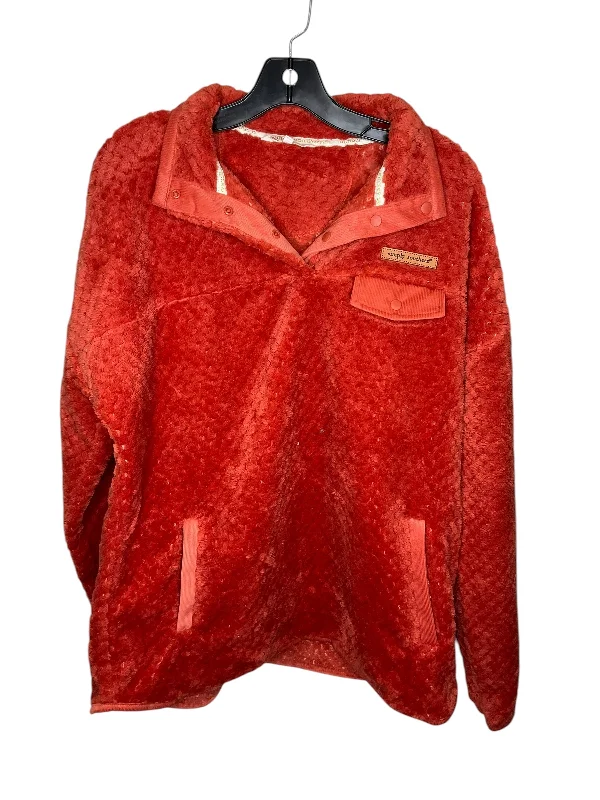 Athletic Sweatshirt Collar By Simply Southern In Orange, Size: Xl Elegant Men's Formal 