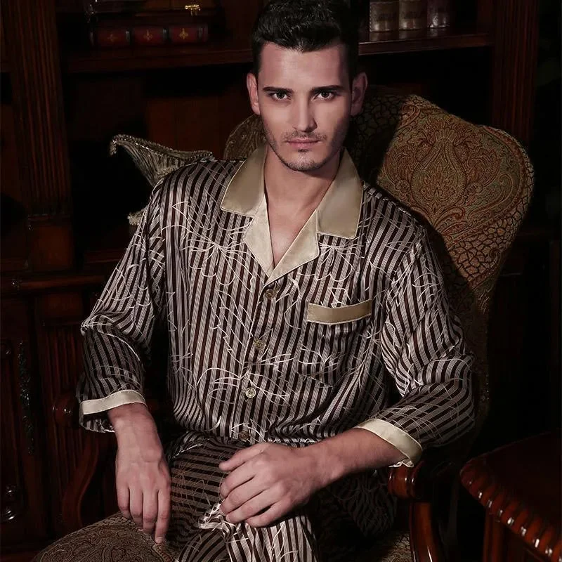 Forever Ready Striped Pajama Set Masculine Men's 