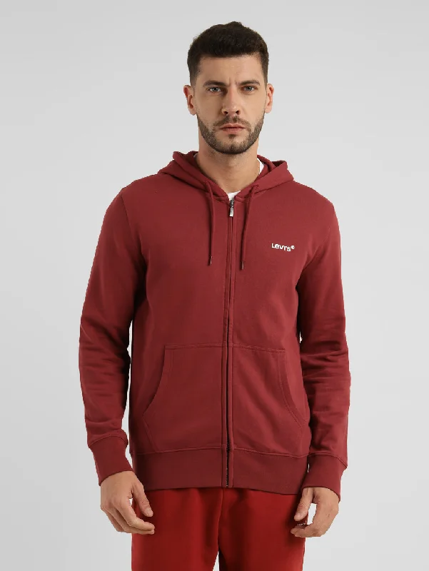 Men's Solid Hooded Sweatshirt Red Dapper Men's 1920S
