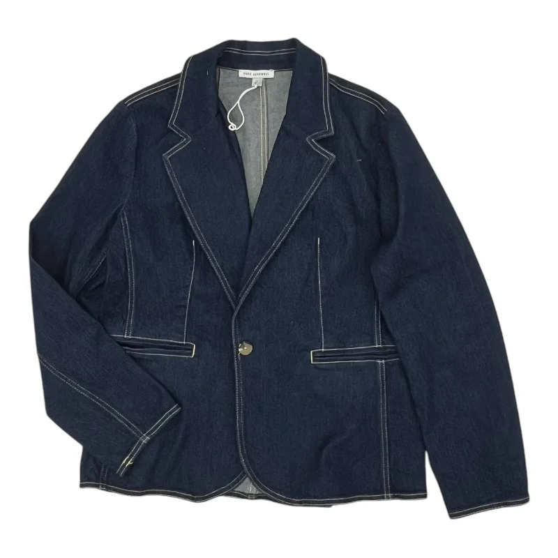 Blazer By Free Assembly In Blue Denim, Size:L Sophisticated Men's 