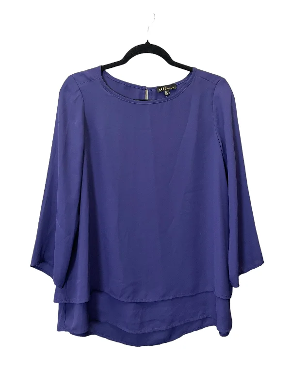 Top Long Sleeve By Dalia In Purple, Size: S Edgy Men's Punk