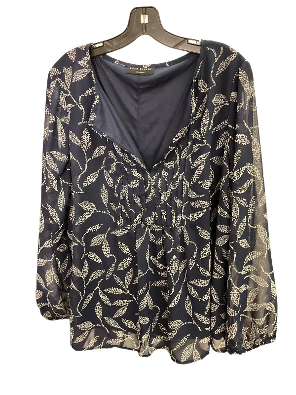 Top Long Sleeve By Lane Bryant In Blue, Size: 16 Beach