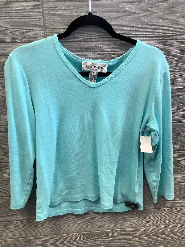 Top Long Sleeve By Jones Wear In Blue, Size: L Tailored