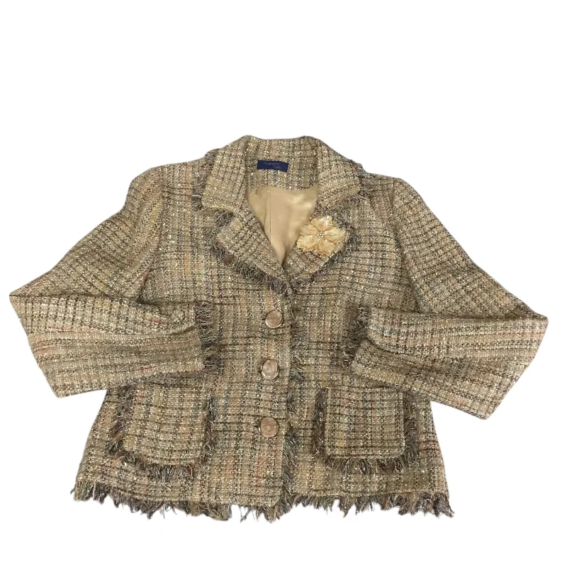 Blazer By Fundamentals In Tan, Size: 12 Tailored