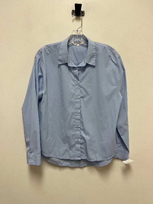 Top Long Sleeve By Clothes Mentor In Blue, Size: Xl Casual Men's Loose