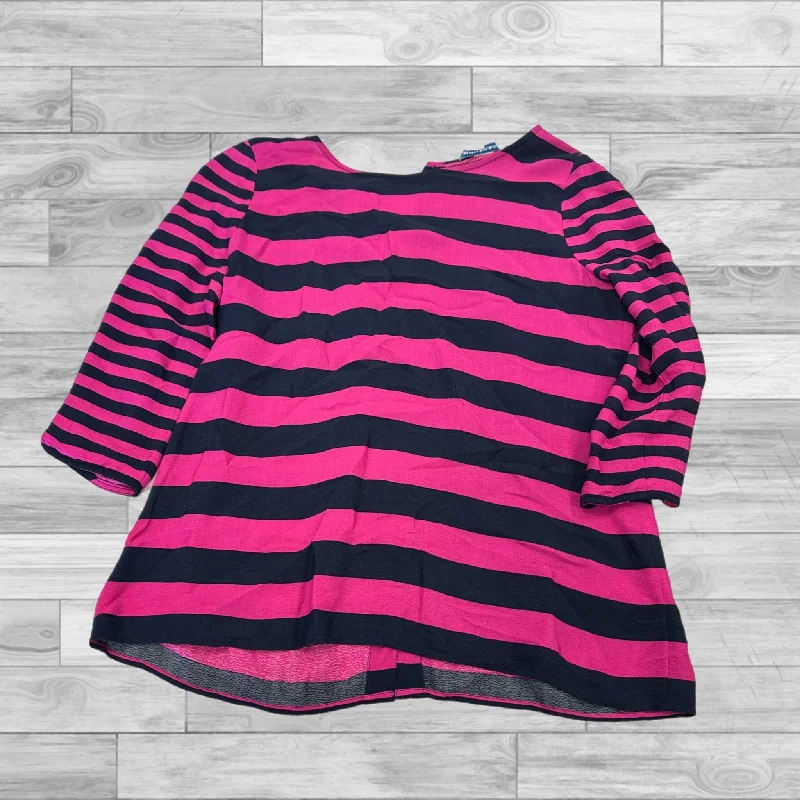 Top 3/4 Sleeve By Banana Republic In Striped, Size: S Laid