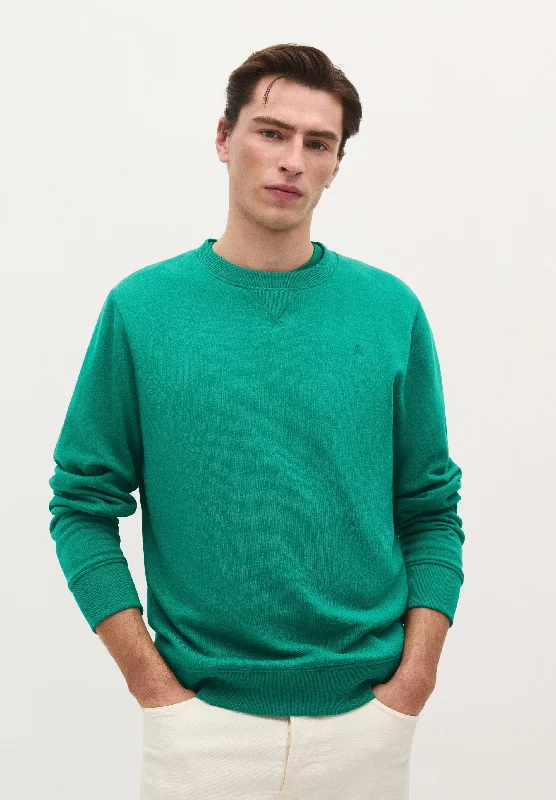 BASIC SWEATSHIRT WITH EMBROIDERED SKULL Sporty Men's Athleisure 