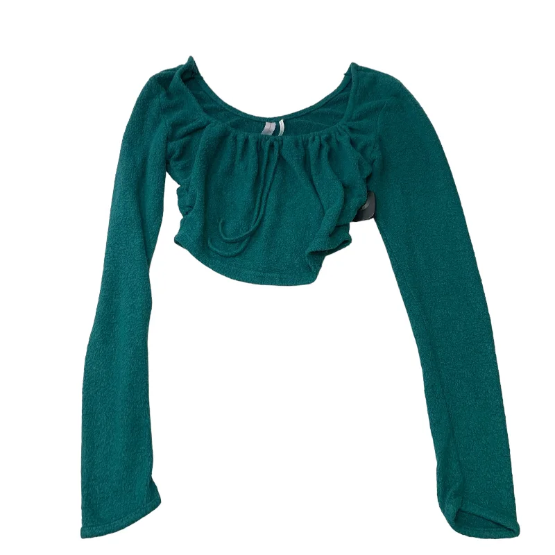 Top Long Sleeve By Urban Outfitters In Green, Size: M Casual Men's Loose