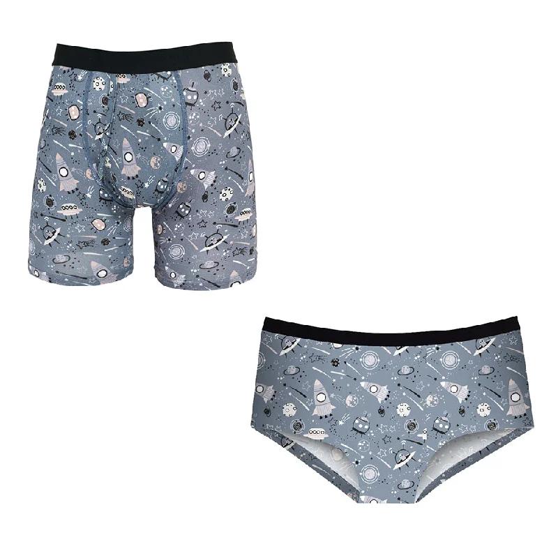 Matching Pairs Cheeky/Boxer - Martians Masculine Men's 