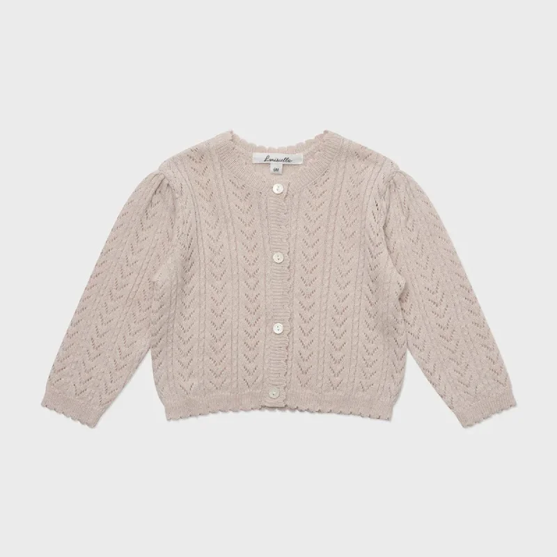Louisiella Baby Kelsea Knit Cardigan Light Pink Youthful Men's Pop