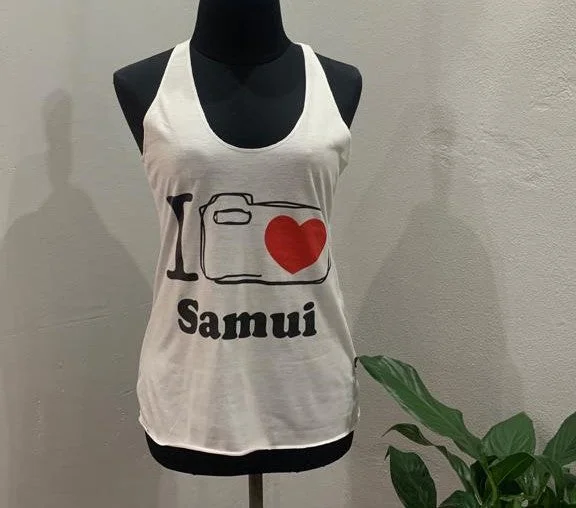 "I Love Samui" Racerback Vest (Small) Traditional Men's Country