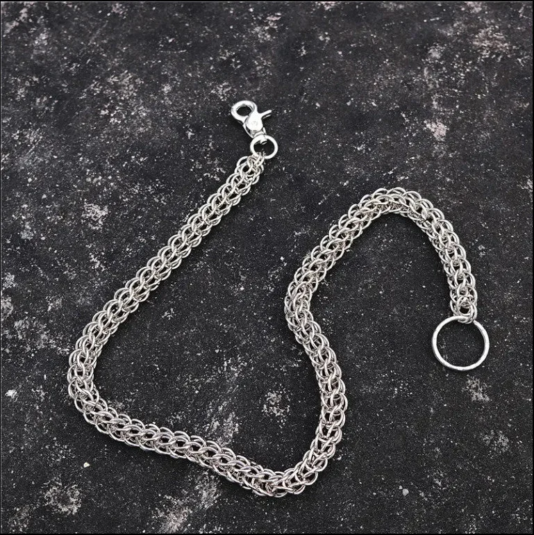 Quad-Looped Wallet Chain Silver Organic