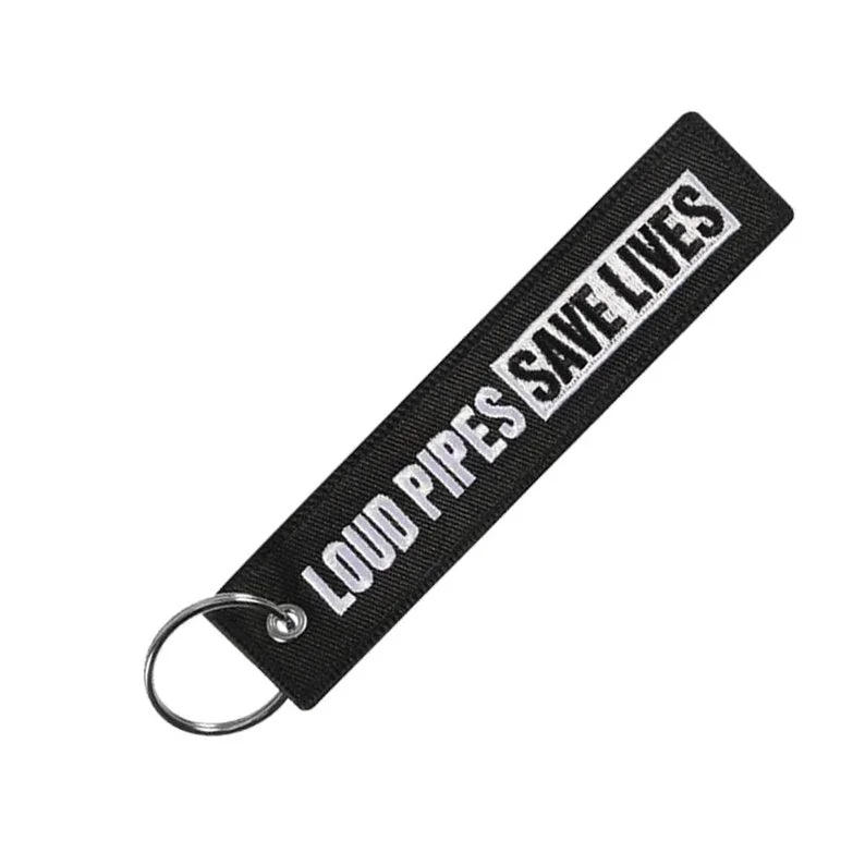 Motorcycle Key Chain - Loud Pipes Save Lives Bold Men's Statement