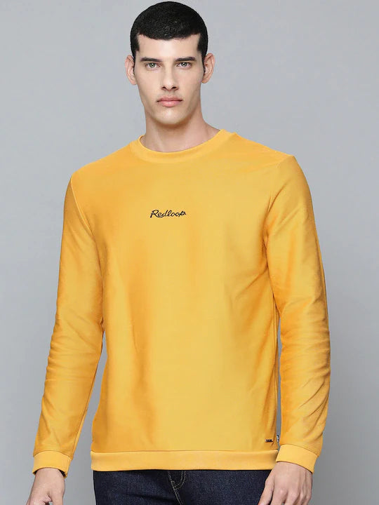 Men's Solid Crew Neck Sweatshirt Cool Men's Skate