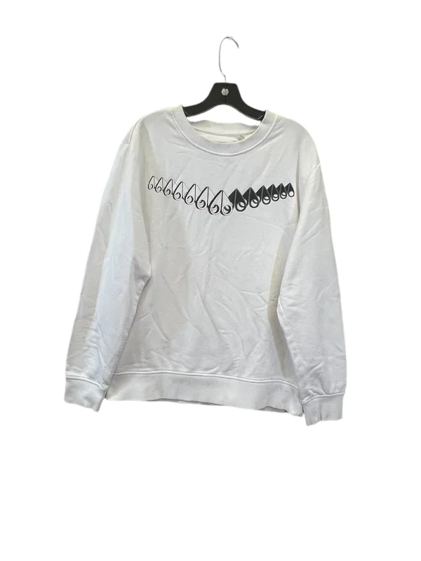 Sweatshirt Luxury Designer By Moose Knuckle In White, Size: M Modern Men's Geometric